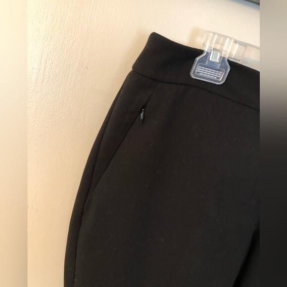 CHICO'S (2) 12-14 Short  BLACK WIDE LEG DRESS PANTS WORKWEAR  CAREER - Picture 2 of 6